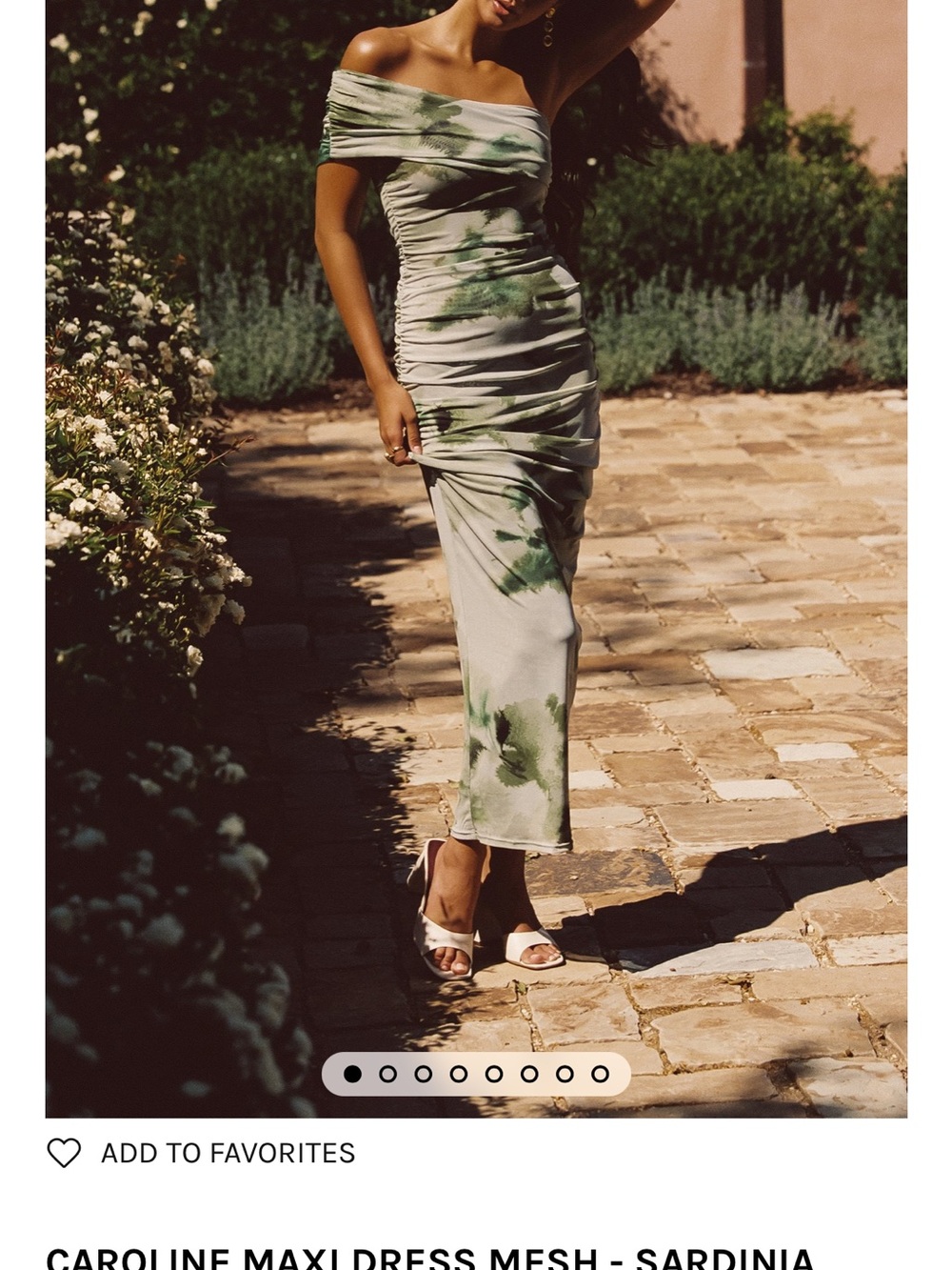 Skatie One-Shoulder Green Watercolor Maxi Dress - Picture 2 of 2